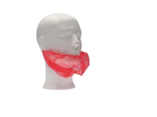 PP non woven baardmasker rood met 1 elastiek 1000 Stuks - 3