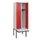 locker met bank,HxBxD 1950x600x815mm,2vak,vak B 300mm,cilinderslot