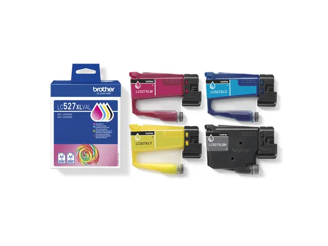Inktcartridge Brother LC-527XL HC zwart + 3 kleuren