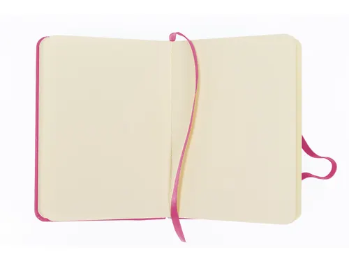 Schetsboek Kangaro A6 hot pink PU HC 80 vel 140gr roomwit met elastiek