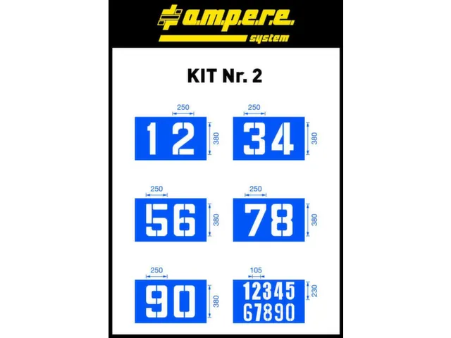 Sjablonenset,Cijfers,V. Vloermarkeerapparaat,Speciaal Karton,Geolied