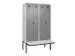locker met bank,voor scheiding van kleding,HxBxD 2120x1200x815mm,4vak