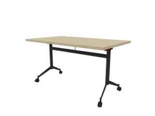 klaptafel,HxBxD 750x1400x800mm,hoekig,T-voet donkergrijs,ovale buis - 1