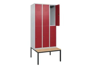 Dubbeldekse dekenkist,HxBxD 2120x900x815mm,3x2vak.,vak B 300mm - 2