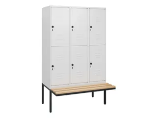Dubbeldekse dekenkist,HxBxD 1950x1200x815mm,3x2vak.,vak B 400mm - 1