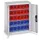 Stellingkast Staalplaat 1000x1000x420mm 4 Legborden 30 Magazijnbakken