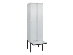 locker met bank,HxBxD 2120x600x815mm,2vak,vak B 300mm,cil.-slot