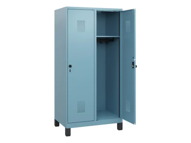schoollocker,HxBxD 1630x800x500mm,2vak,vak B 400mm,draaigrendel,voeten