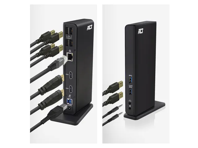 Dockingstation ACT USB-C Dual Monitor met laadpoort