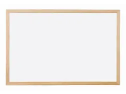 Q-connect Whiteboard houten frame 90x120cm Melamine niet-magnetisch