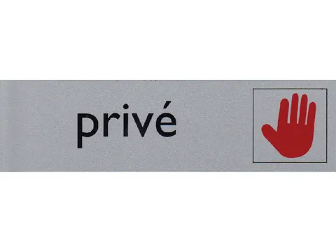 Infobord pictogram Privé 165x44mm