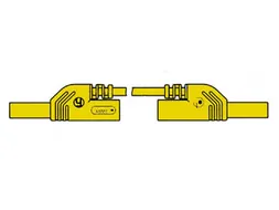 Spuitgegoten meetsnoer met contactbeveiliging 4mm 50cm geel
