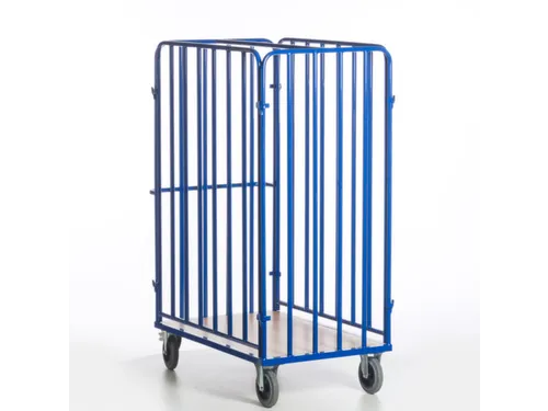 pakketwagen,draagverm. 600kg,laadvl. LxB 1200x740mm,houtetage,RAL5010