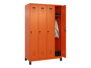 locker,HxBxD 1950x1200x500mm,4vak,vak B 300mm,draaigrendel,voeten - 1