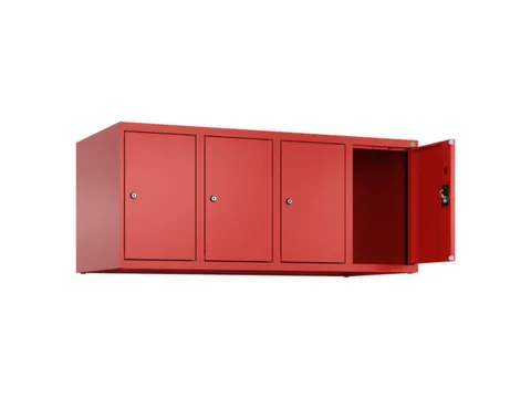 opzetkast,v. locker,4vak.,vak B 300mm,HxBxD 500x1200x500mm