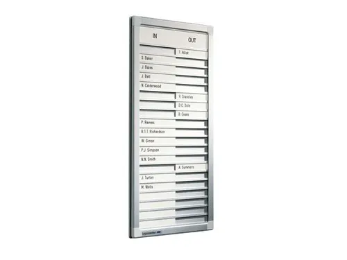 Infobord Lega Aan/Afwezig 54x28cm 20 namen