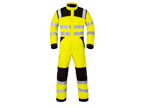 Havep 20435 coverall, houtskool/fluo geel, maat 52, per stuk
