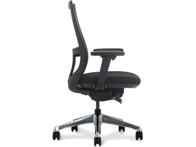 Bureaustoel Deluxe Zwart met Lendensteun Ergonomisch