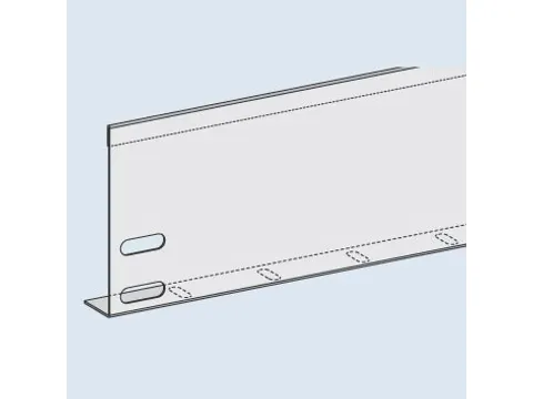 stortgoedlijst,v. schroefstelling - basisveld,HxB 100x1300mm,staal