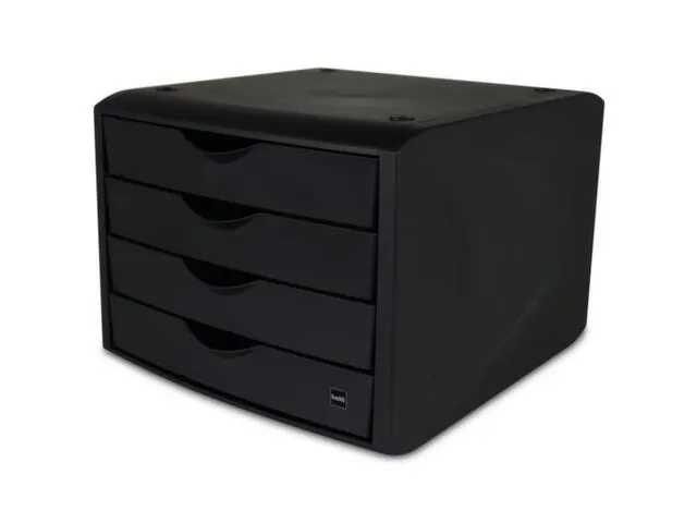 ladeblok,4xDIN A4,HxBxD 215x265x332mm,kunststof,zwart