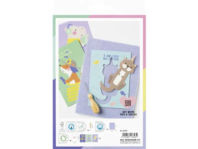 Folia Prikset A6 viltmat met prikpen en 6 kaarten