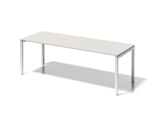 In hoogte verstelbaar bureau,HxBxD 650-850x2200x800mm,blad grijswit