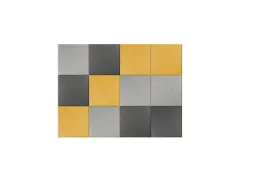 Akoestische PET-vilt wandtegels 30x30cm Combi Geel 12 Stuks