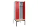 locker met bank,voor scheiding van kleding,HxBxD 2120x800x815mm,2vak
