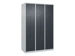 Z-garderobekast,HxBxD 1850x1200x500mm,vak B 200/400mm,cil.-slot