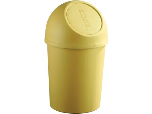 afvalbak,13l,HxØ 490x253mm,romp PP geel,deksel PP geel
