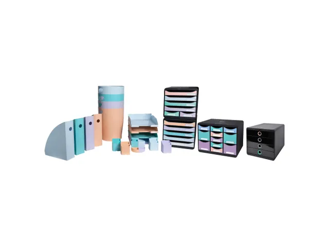 Set 4 brievenbakken COMBO pastelkleuren