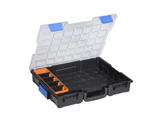 Assortimentskoffer,type 1,HxBxD 76x440x335mm,kunststof,koffer zwart - 1