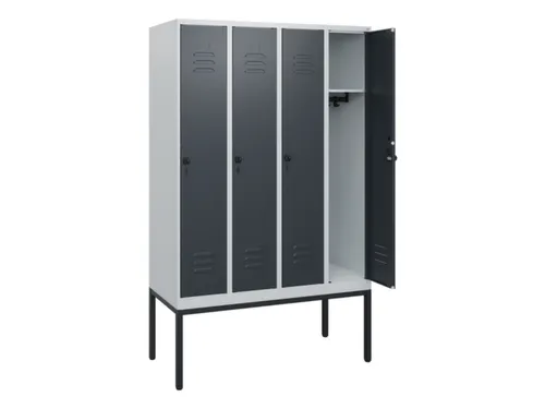locker,HxBxD 1950x1200x500mm,4vak,vak B 300mm,draaigrendel