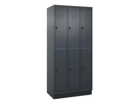 dubbeldekse locker,HxBxD 1950x900x500mm,3x2vak.,vak B 300mm