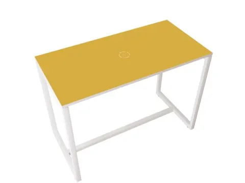 statafel,HxBxD 1100x1140x750mm,rechthoekig,sledeframe wit