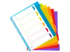 Tabbladen Polypropyleen A4+ 6-Delig Campus Doorschijnend 23-Gaats
