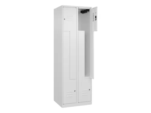 Z-garderobekast,HxBxD 1850x600x500mm,vak B 150/300mm,cil.-slot