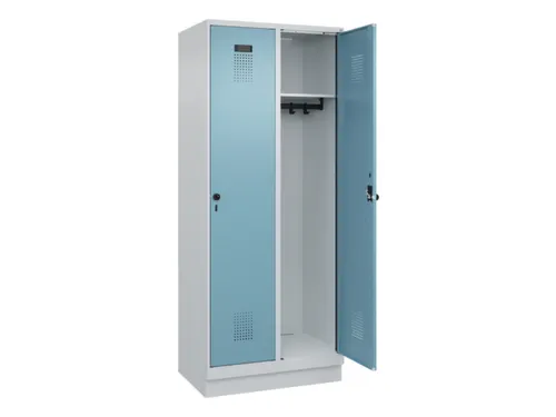 locker,HxBxD 1950x800x500mm,2vak,vak B 400mm,draaigrendel,sokkel