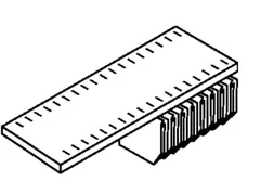 lateraal systeemlegbord Basic roldeurk 120cm zw