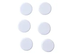 Magneet Naga Rond Wit 3 cm 6 Stuks