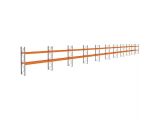 palletstelling,basis+9xaanbouw,HxBxD 3360x37100x1100mm,vakl. 3400kg - 1