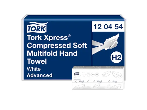 Tork 120454 H2 Xpress Compressed Handdoek Advanced Soft 2400 stuks