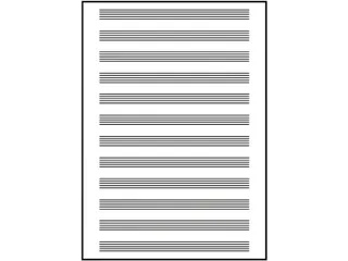 Collegeblok Oxford muziek A4+ 4-gaats 50vel blauw - 6