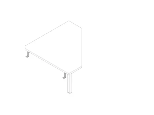 koppelelement voor bureau,90 °,HxBxD 680-760x840x840mm,v. 4voeten