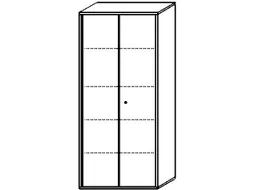 kantoorkast HxBxD 1920x800x430mm romp onyxgrijs decor front wit