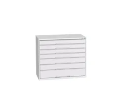 ladekast HxBxD 900x1050x550mm 7laden romp RAL7035 front RAL7035