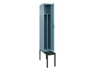 locker met bank,voor scheiding van kleding,HxBxD 2120x300x815mm,1vak - 1
