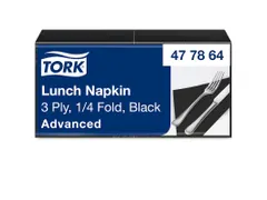 Tork 477864 Soft Lunchservet zwart
