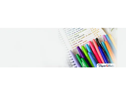 Fineliner Paper Mate Flair retro medium assorti blister à 6 stuks