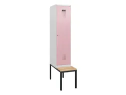 locker met bank,HxBxD 1950x400x815mm,1vak,vak B 400mm,cilinderslot
